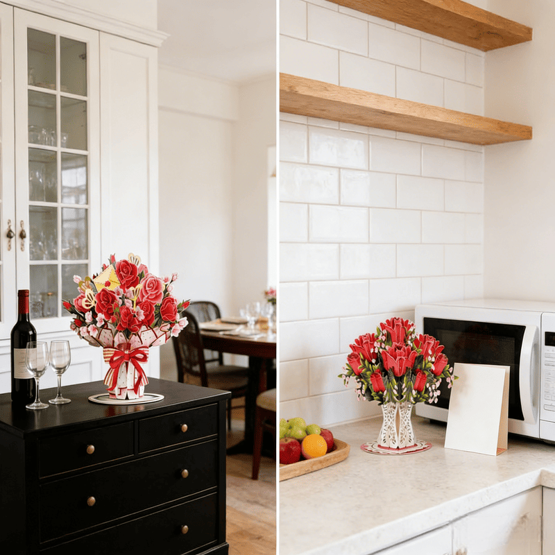 ๐35K+ SOLD! ๐ผ๐ Forever-Blooming 3D Flower Pop-Up Cardโ Personalized Love Message & Everlasting Bloom ๐