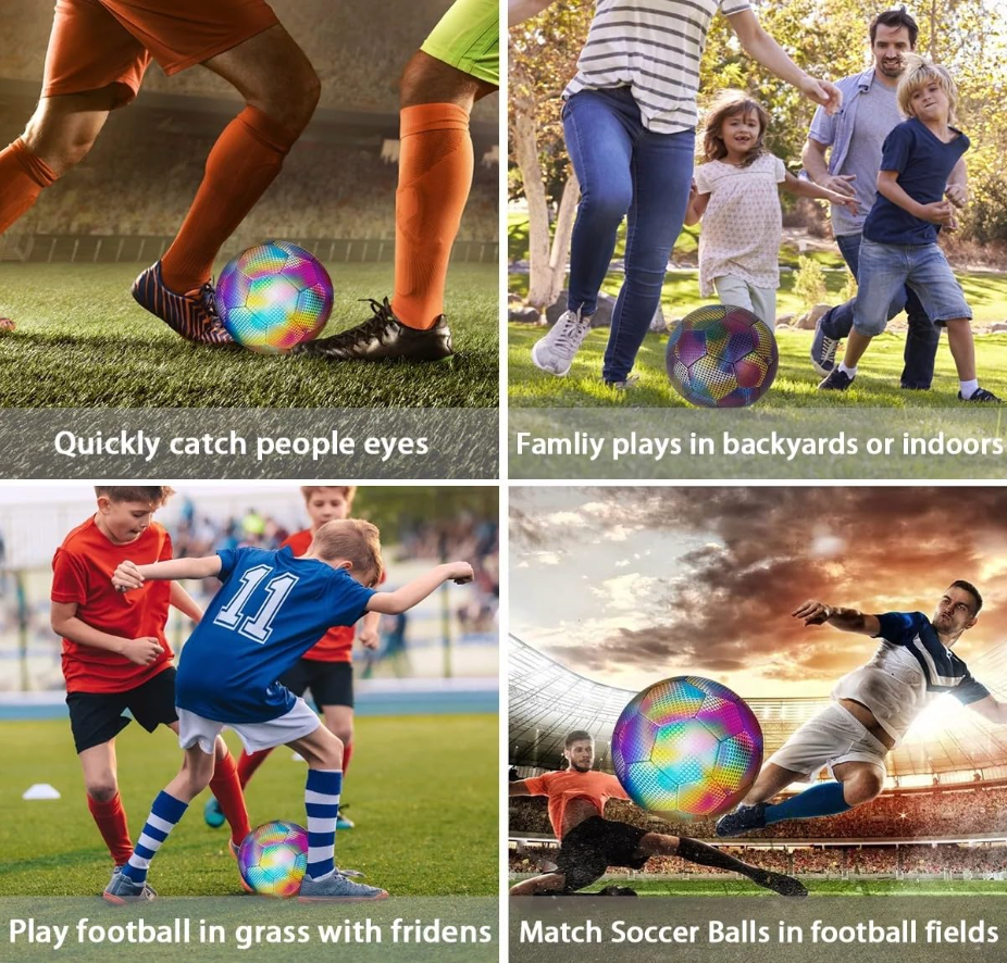 🔥2026 World Cup Official-Style Training Soccer Ball | ✅Holographic Luminous Edition | Buy One Get 40% Off Second