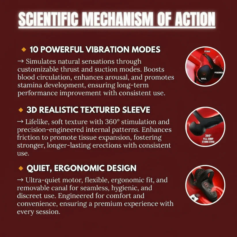 🔥Get 40% off the second item!💪 Electric vibrating male masturbation ring.