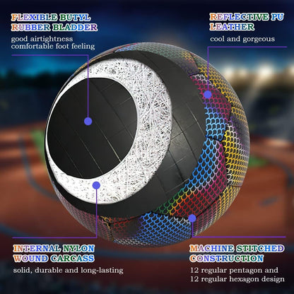 🔥2026 World Cup Official-Style Training Soccer Ball | ✅Holographic Luminous Edition | Buy One Get 40% Off Second