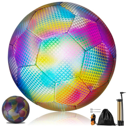 🔥2026 World Cup Official-Style Training Soccer Ball | ✅Holographic Luminous Edition | Buy One Get 40% Off Second