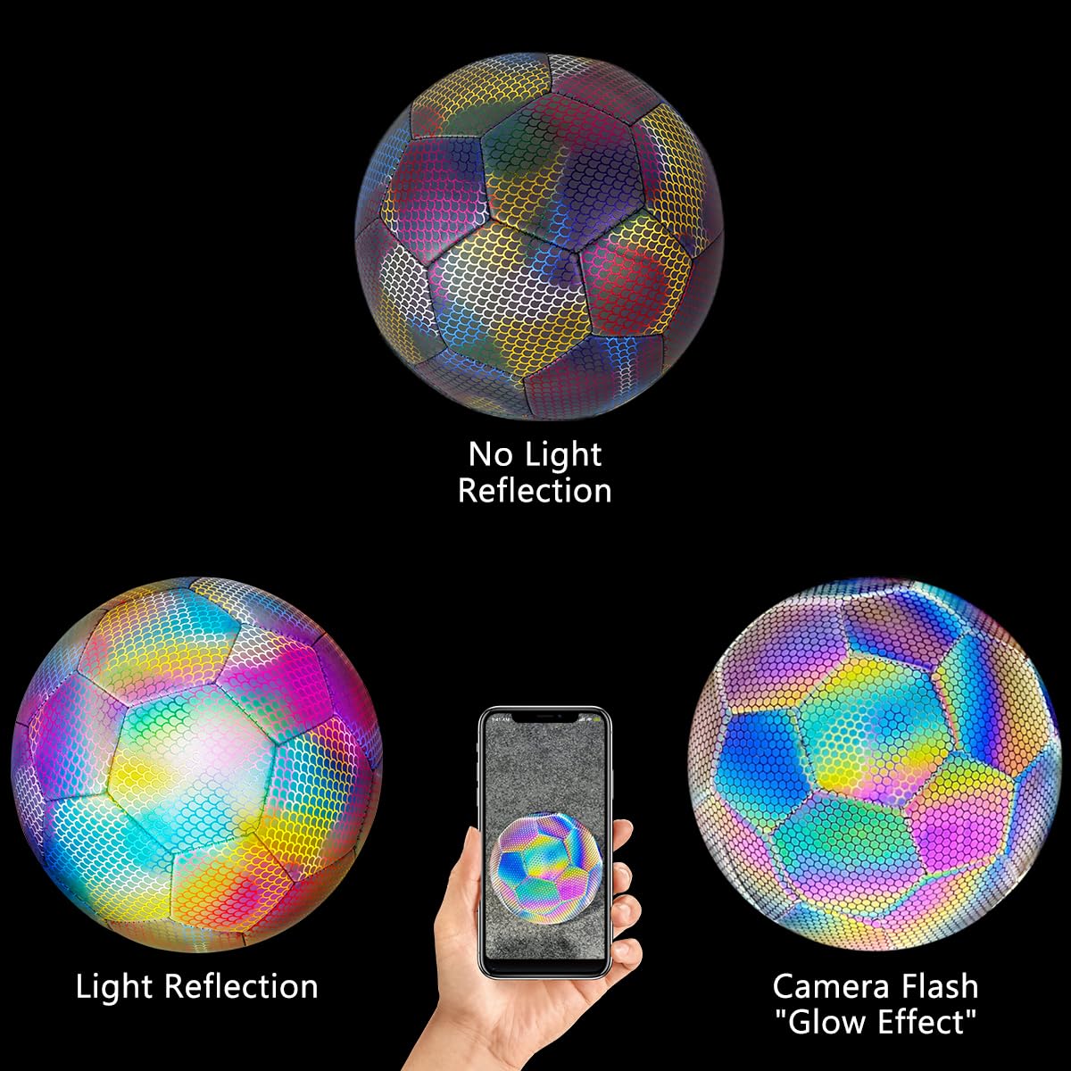 🔥2026 World Cup Official-Style Training Soccer Ball | ✅Holographic Luminous Edition | Buy One Get 40% Off Second