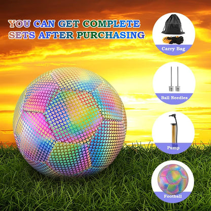 🔥2026 World Cup Official-Style Training Soccer Ball | ✅Holographic Luminous Edition | Buy One Get 40% Off Second