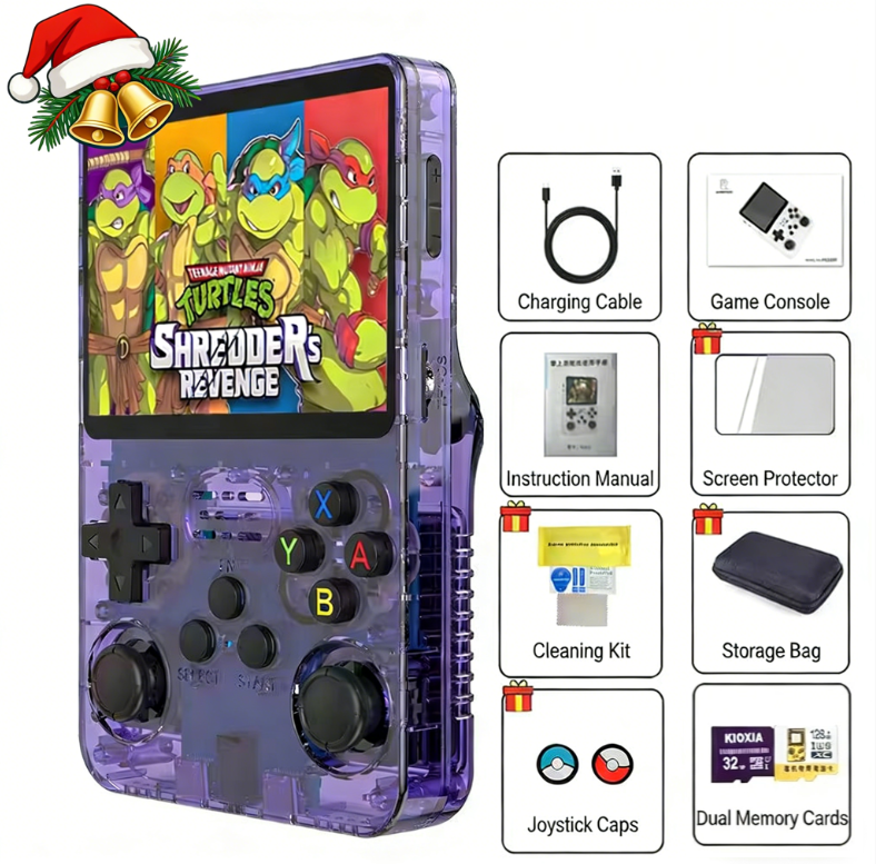 🎄🎁Christmas Special! Brand-New R36S Open-Source Handheld, 🔥30,000+ Preloaded Games, 64GB, Online Download Support