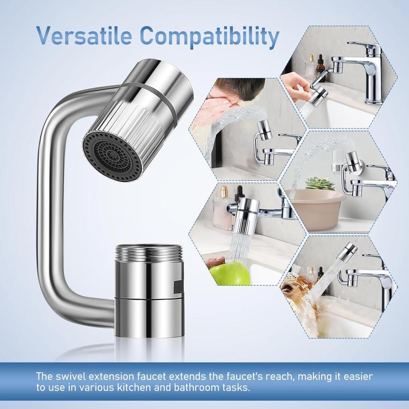 Rotatable Faucet  Extension- 💦 2 Splash Modes-🔧Installation kit included 🎁