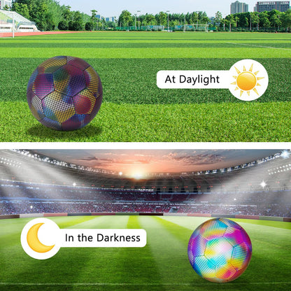 🔥2026 World Cup Official-Style Training Soccer Ball | ✅Holographic Luminous Edition | Buy One Get 40% Off Second