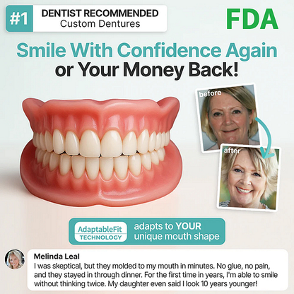 🦷Ends Today: 70% OFF! Shinneey®™ Custom-Fit Full Functional Dentures Make you more confident