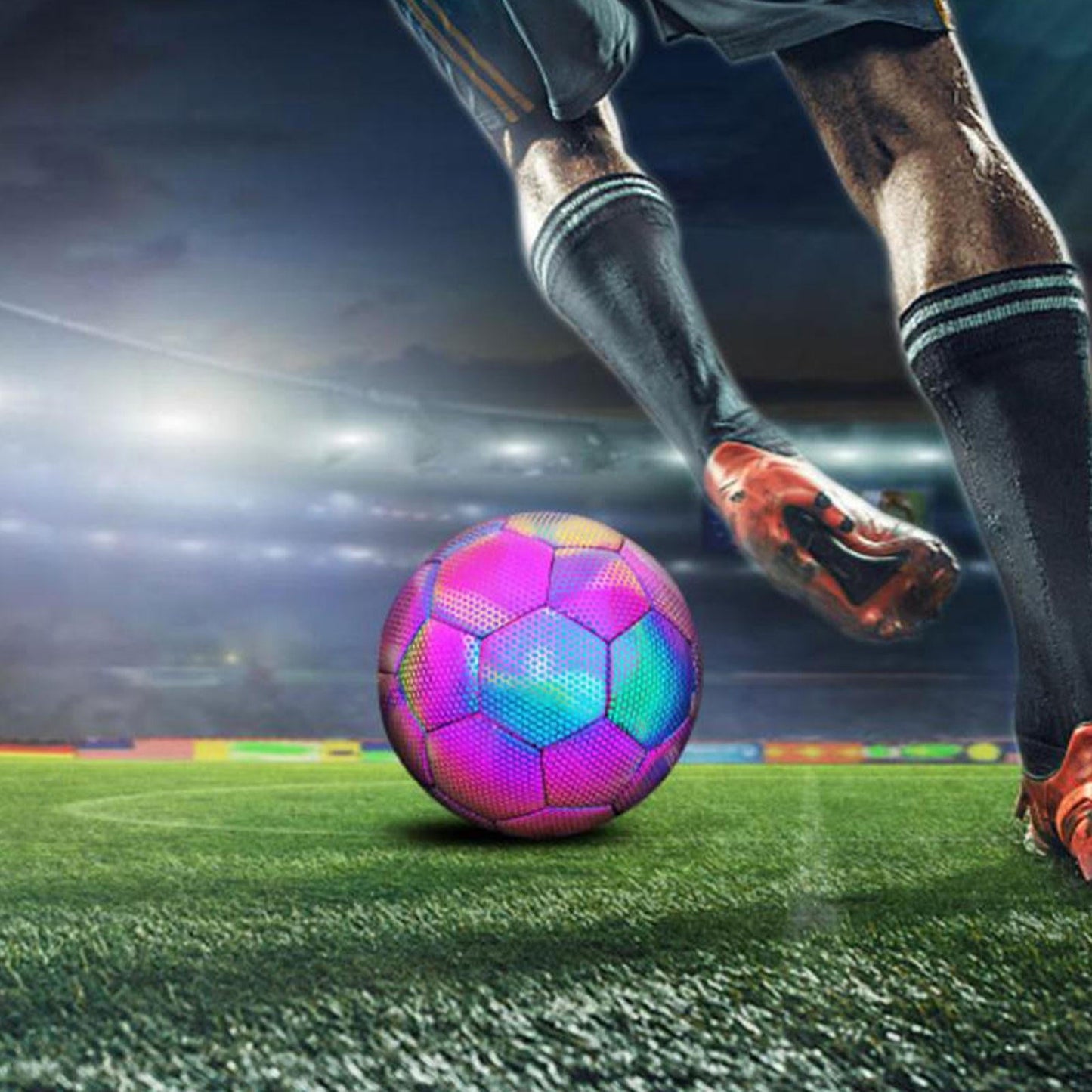 🔥2026 World Cup Official-Style Training Soccer Ball | ✅Holographic Luminous Edition | Buy One Get 40% Off Second