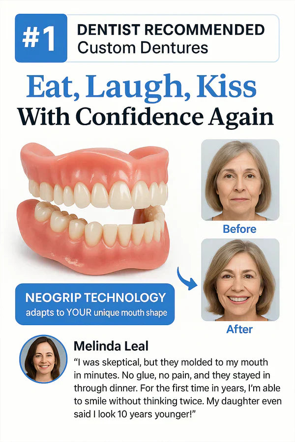 🦷Ends Today: 70% OFF! Shinneey®™ Custom-Fit Full Functional Dentures Make you more confident