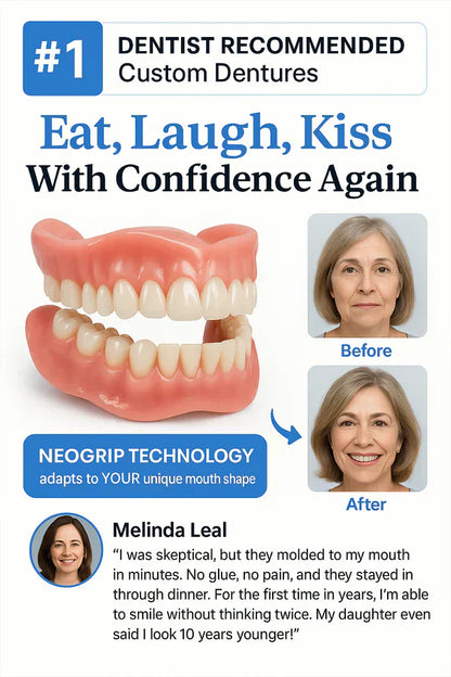 🦷Ends Today: 70% OFF! Shinneey®™ Custom-Fit Full Functional Dentures Make you more confident