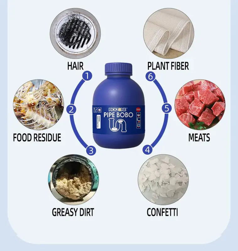 🔥New Year Special | PICKZONE PIPE BOBO Powerful Drain Unclogger - Dissolves 200+ Blockages, Kills 99% Bacteria