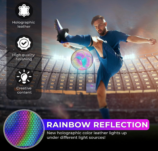 🔥2026 World Cup Official-Style Training Soccer Ball | ✅Holographic Luminous Edition | Buy One Get 40% Off Second